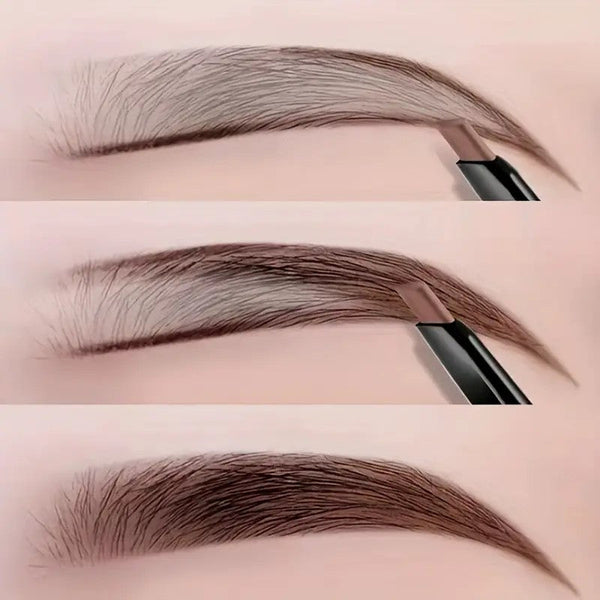 Waterproof Double-Headed Eyebrow Pencil with Sweat- Resistant Brush