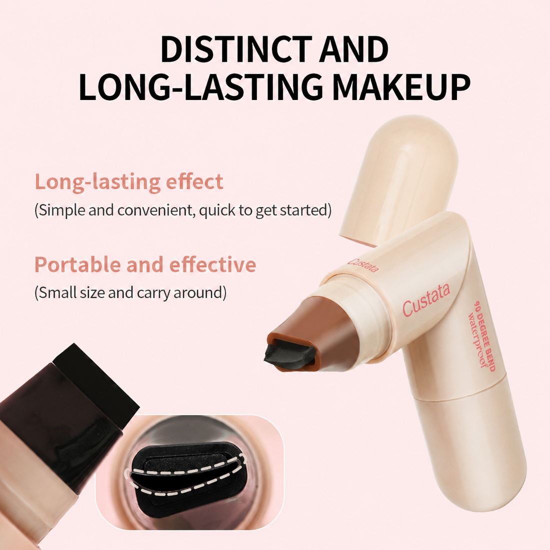 Buy 1 Get 1 Free! Dual‑Ended Waterproof Cat Eye Eyeliner Stamp Pen
