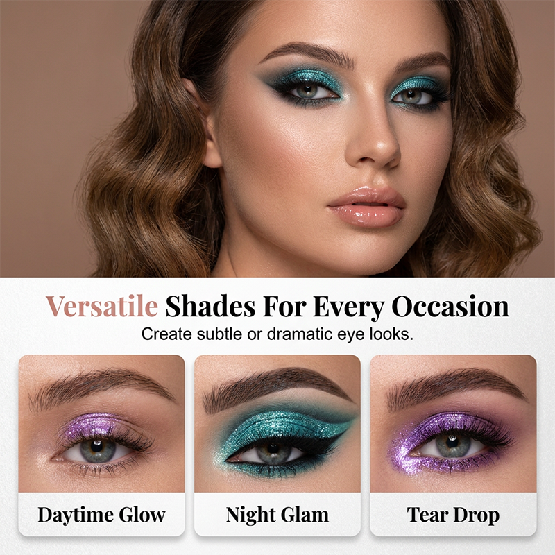 10-Color Set Glitter & Glow Liquid Eyeshadow Set